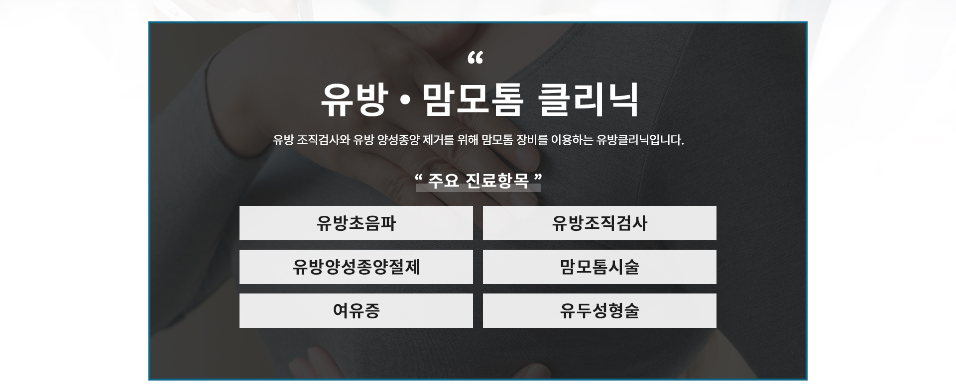 유방초음파, 유방조직검사, 유방양성종양절제, 맘모톰시술, 여유증, 유두성형술